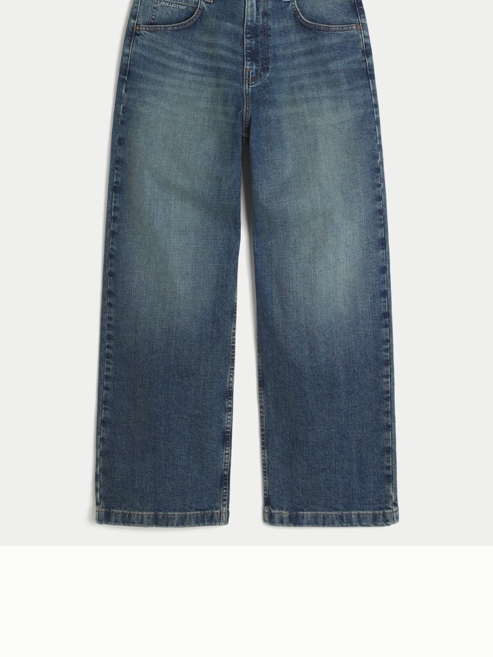 Hollister Super baggy Wide-Leg Jeans - Medium Blue Wash